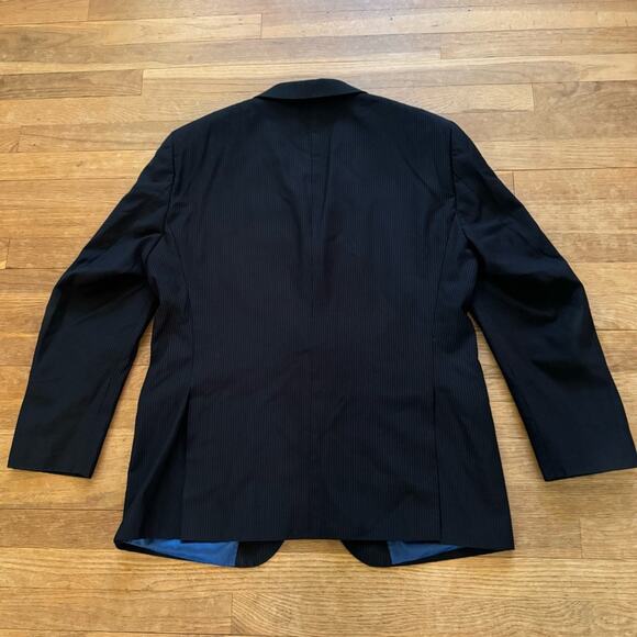 Billy London three button black pinstripe jacket blazer size 42
 b33 - Picture 5 of 5